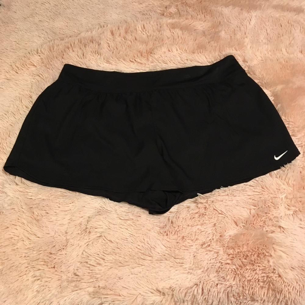 New~Nike Plus Size 2X Swim Shorts Solid Black
